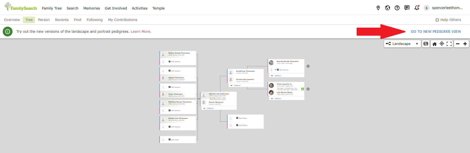 New Pedigree View