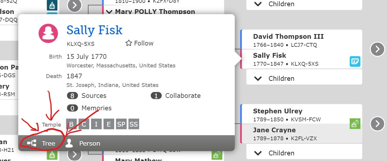 FamilySearch tree