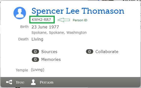 Where to find your Person ID